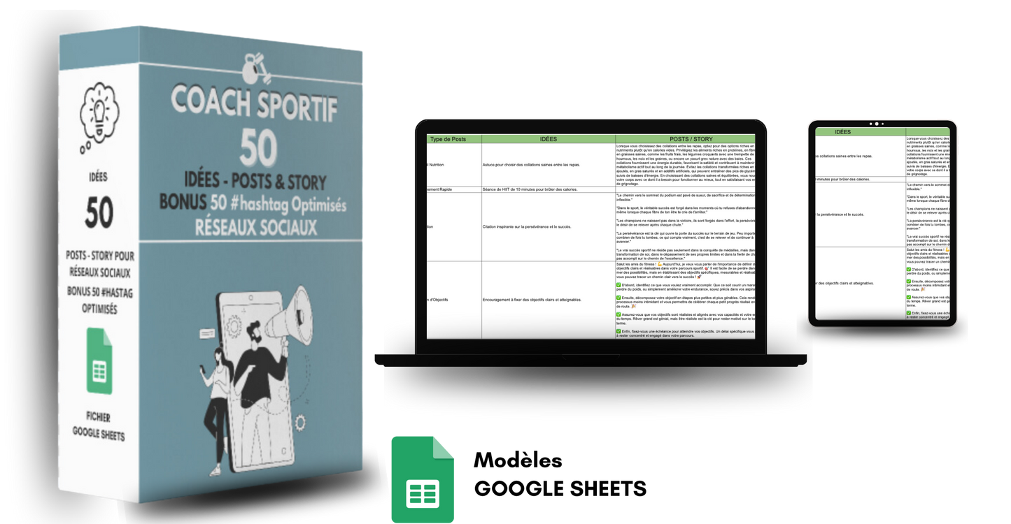 KIT Média sociaux - +320 Modèles pour COACH SPORTIF (CANVA)