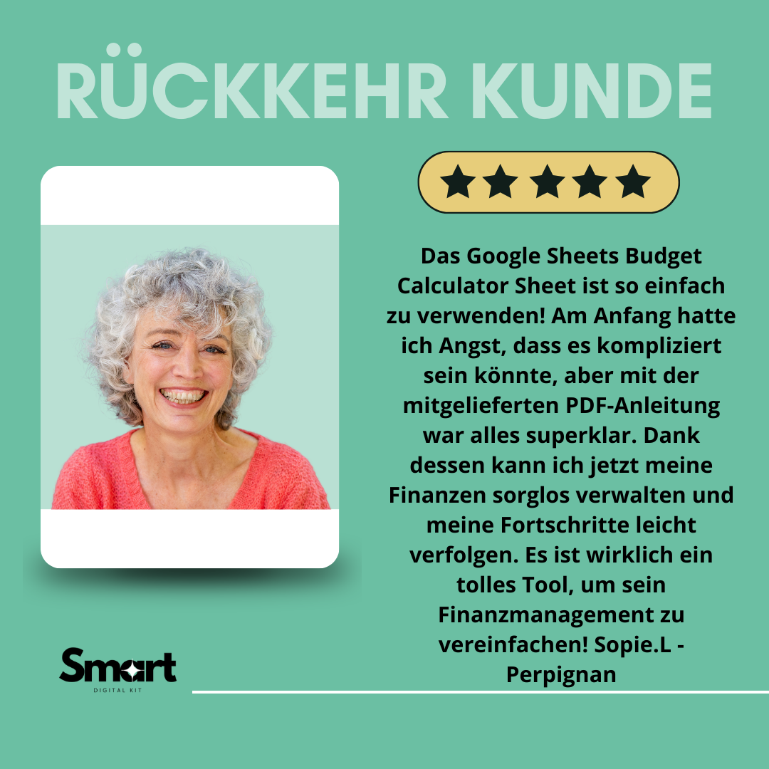 Ultimativer Budgetmanager: Kompatibel mit IOS, Android & Windows - Für Google Sheets optimiert