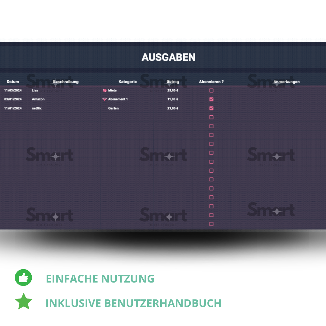 Ultimativer Budgetmanager: Kompatibel mit IOS, Android & Windows - Für Google Sheets optimiert