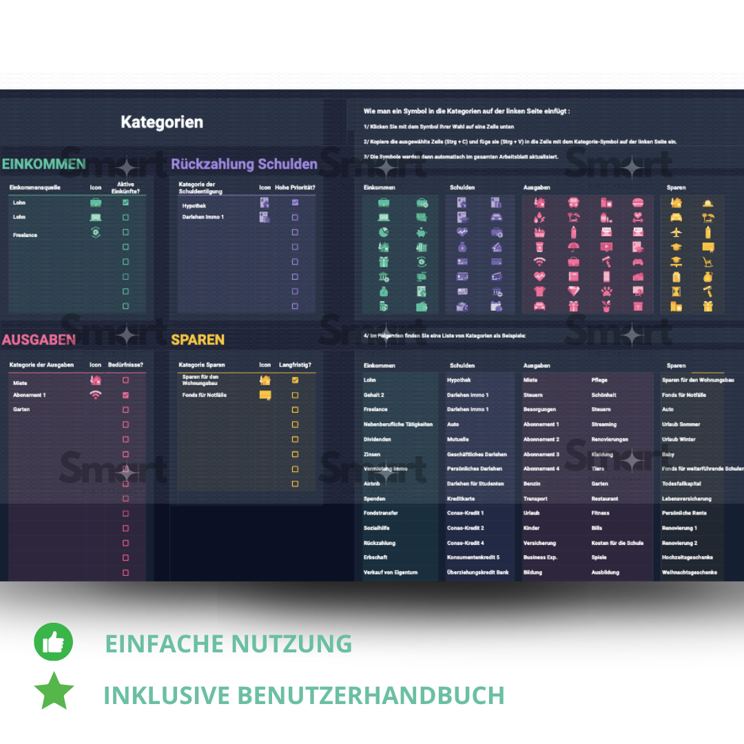 Ultimativer Budgetmanager: Kompatibel mit IOS, Android & Windows - Für Google Sheets optimiert